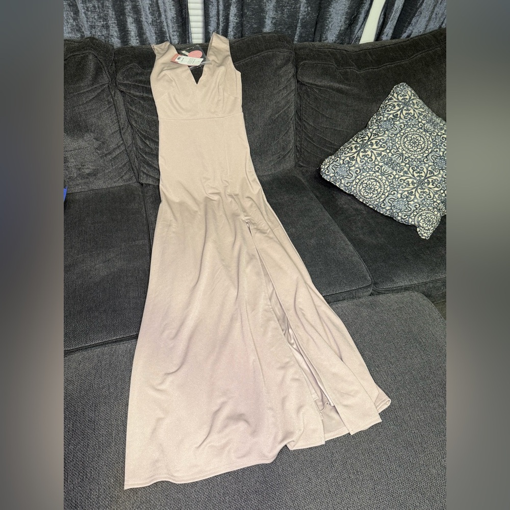 Birdie Grey Beige Formal Dress